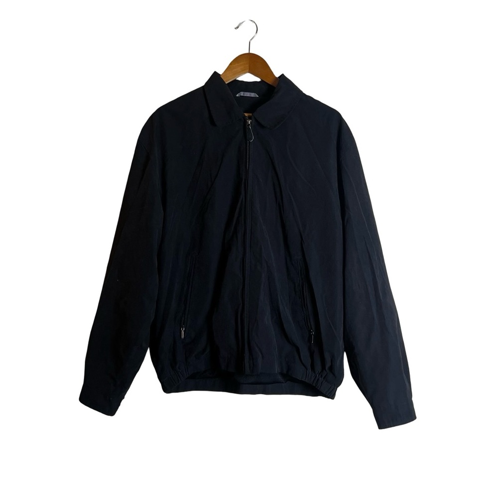 London Fog black bomber‎ jacket. Size large